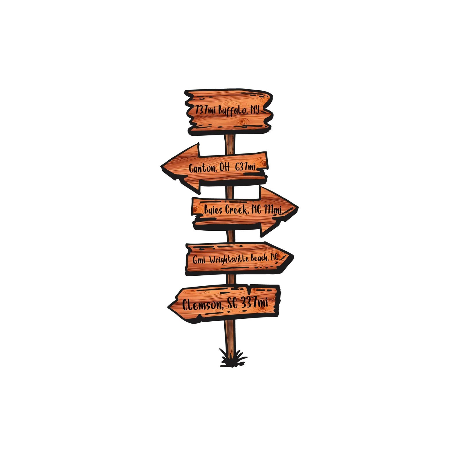 Nate Clark Memorial Tournament signpost design
